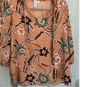 Joie Women's Delicate Blouse - Floral Print, Tie Neck, Size Small